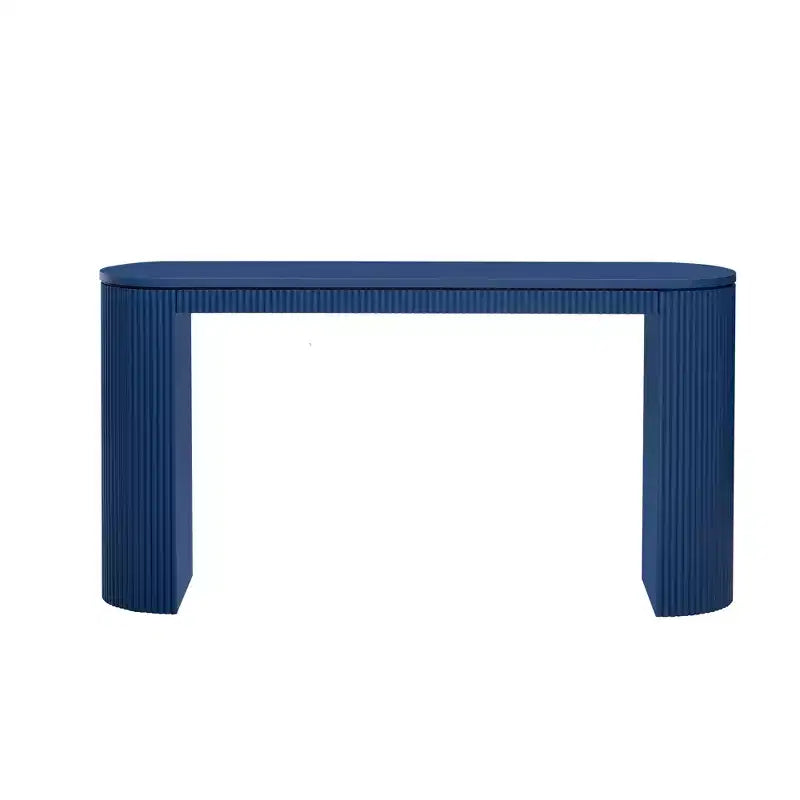 Console de table courbée Whisen avec un design unique à rayures verticales pour le salon, le bureau et l'entrée