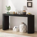 Whisen Curved Design Console Table with Unique Vertical Stripe Design for Living Room, Study and Entryway