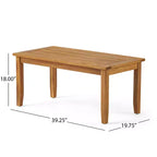 GDFStudio Keanu Outdoor Acacia Wood 4 Seater Chat Set with Cushions