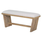 Whisen Ensemble de 6 pièces de table et chaises de salle à manger de cuisine rétro pour 6 personnes, ensemble table et chaises de cuisine en bois avec banc, piètement à tréteaux, coussin moelleux