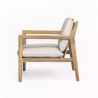 Christopher Knight Home Vanda Ensemble de 4 fauteuils de jardin en bois d'acacia à lattes avec coussins