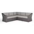 Martha Stewart Bedford Indoor-Outdoor Modular Patio 5-Seat Sectional Sofa in Rattan Wicker with All-Weather Cushions