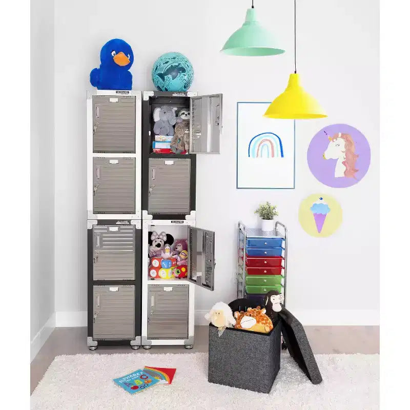 Seville Classics UltraHD 4-Door Stackable Locker Cabinet