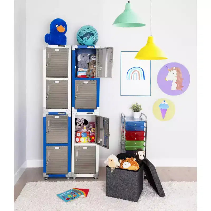 Seville Classics UltraHD 4-Door Stackable Locker Cabinet