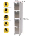 Seville Classics UltraHD 4-Door Stackable Locker Cabinet