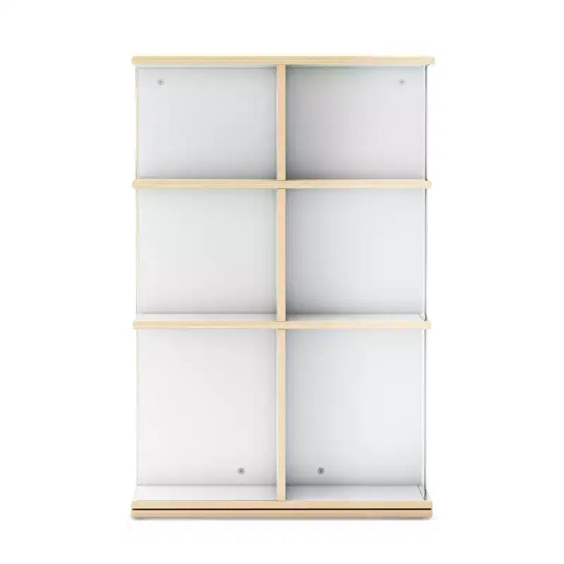 EdQ Rotating Big Book DisplayWhite: 3-Tier Kids Bookshelf for Classroom Storage, Book Organizer with Acrylic Shelves for Homeschool Organization