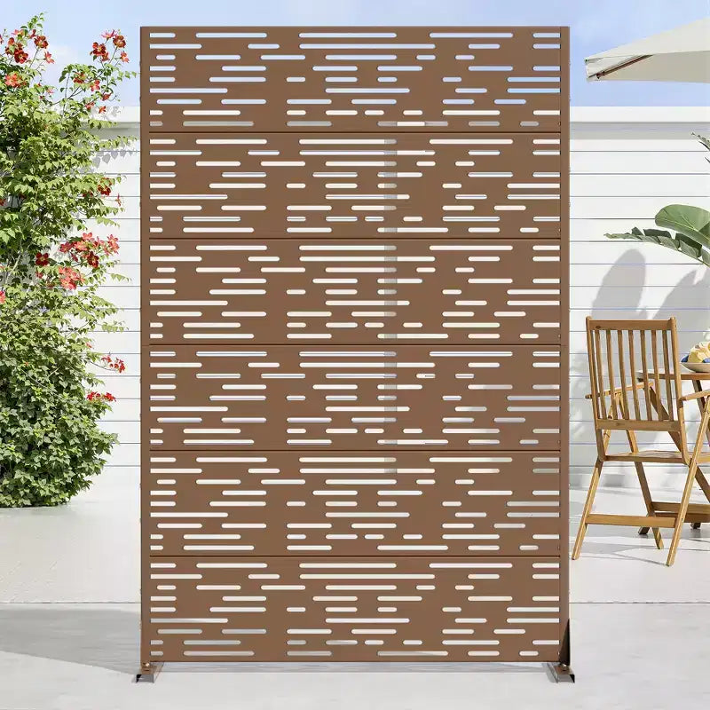 Jardinière en Métal Noir Dovelina 72 H47W avec Treillis pour Terrasse
