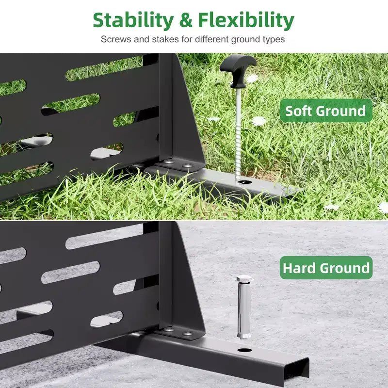 Jardinière en Métal Noir Dovelina 72 H47W avec Treillis pour Terrasse