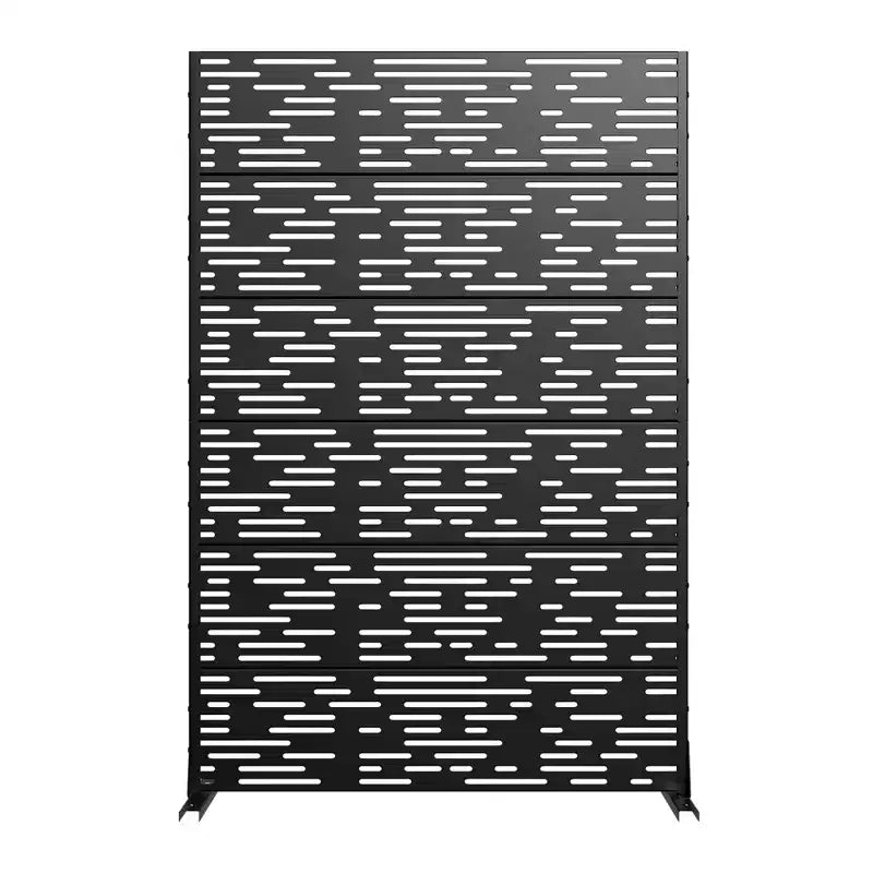 Jardinière en Métal Noir Dovelina 72 H47W avec Treillis pour Terrasse