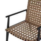 Christopher Knight Home Winnie 3 Pieces Outdoor Industrial Rattan, Metal and Tempered Glass Chat Set
