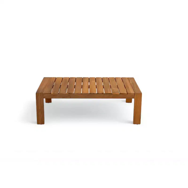 Ensemble de 4 pièces de sièges rembourrés d'extérieur en bois d'acacia au design rustique à lattes Doris de Scott Living