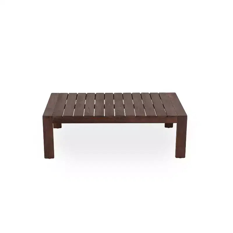 Ensemble de 4 pièces de sièges rembourrés d'extérieur en bois d'acacia au design rustique à lattes Doris de Scott Living
