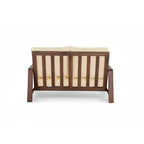 Ensemble de 4 pièces de sièges rembourrés d'extérieur en bois d'acacia au design rustique à lattes Doris de Scott Living