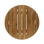 GDFStudio Lorie Ensemble de conversation 3 pièces en bois d'acacia avec coussins résistants à l'eau, teck/blanc