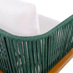 Christopher Knight Home Galen, ensemble de 6 meubles d'extérieur tissés en corde avec structure en acacia et fer, et assise rembourrée