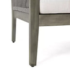 Christopher Knight Home Yan Ensemble de chaises de patio 4 pièces en bois d'acacia tressé avec coussin résistant à l'eau