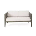 Christopher Knight Home Yan Ensemble de chaises de patio 4 pièces en bois d'acacia tressé avec coussin résistant à l'eau