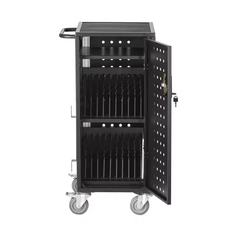 VEVOR Laptop Cart, 20 Device Mobile Charging Cart, Up to 15.6 in Screen Size, Office and Classroom Mobile Charging Cart, for Chromebook