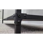 eHemco Rustic Console Table with 2 Drawers and Storage Shelf for Living Room, Home, Black Base