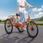 Tricycle pliant VEVOR pour adultes, Tricycles pliants pour adultes 20 pouces, Vélo cruiser à 3 roues léger en alliage d'aluminium avec grand panier arrière