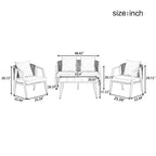 Ensemble de sièges d'extérieur Whisen, durables et confortables, adaptés aux patios, pelouses et bords de piscine