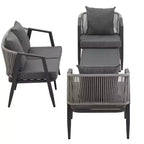 Ensemble de sièges d'extérieur Whisen, durables et confortables, adaptés aux patios, pelouses et bords de piscine