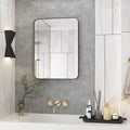Wall Bathroom Mirror  Black Frame, Moisture-Resistant & Shatter-Safe Design (Horizontal/Vertical)