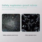 Wall Bathroom Mirror  Black Frame, Moisture-Resistant & Shatter-Safe Design (Horizontal/Vertical)