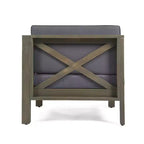Christopher Knight Home Brava Outdoor Acacia Wood 4 Seater Chat Set with Cushions