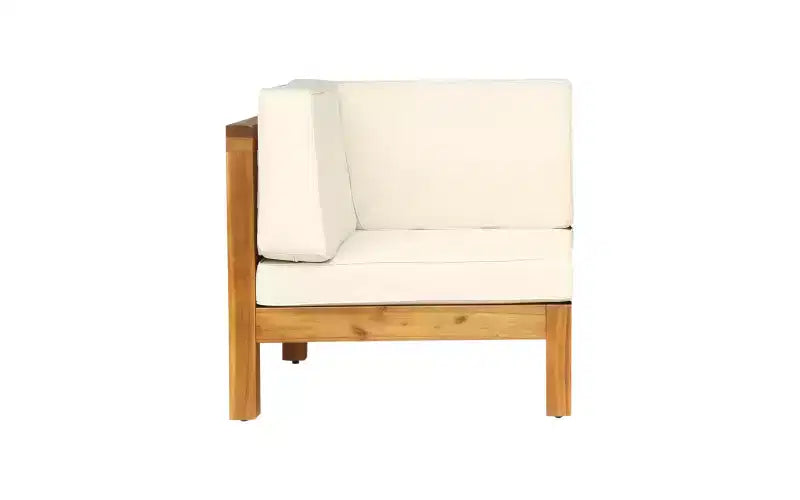 Christopher Knight Home Brava Outdoor Acacia Wood 4 Seater Chat Set with Cushions
