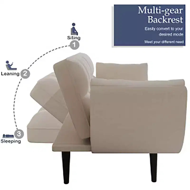 Living Room Sofa, 57 Sofa Couch With Two Armrests Throw Pillow, Tufted Seat Cushion,Comfortable Fit Sofa For Apartment Bedroom Small Space