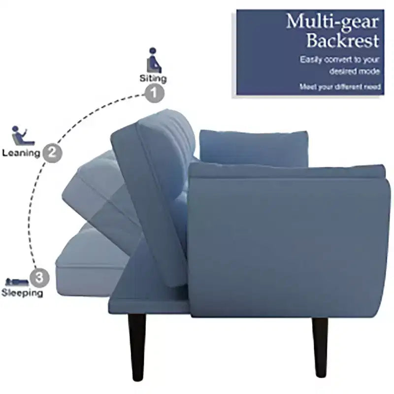 Living Room Sofa, 57 Sofa Couch With Two Armrests Throw Pillow, Tufted Seat Cushion,Comfortable Fit Sofa For Apartment Bedroom Small Space