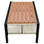 Ensemble de canapés de jardin en fer multi-personnes avec une table, décoration en rotin, imperméable, antirouille, adapté pour le jardin et la pelouse
