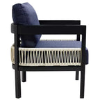 Ensemble de canapés de jardin en fer multi-personnes avec une table, décoration en rotin, imperméable, antirouille, adapté pour le jardin et la pelouse