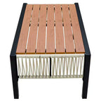 Ensemble de canapés de jardin en fer multi-personnes avec une table, décoration en rotin, imperméable, antirouille, adapté pour le jardin et la pelouse