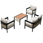 Ensemble de canapés de jardin en fer multi-personnes avec une table, décoration en rotin, imperméable, antirouille, adapté pour le jardin et la pelouse