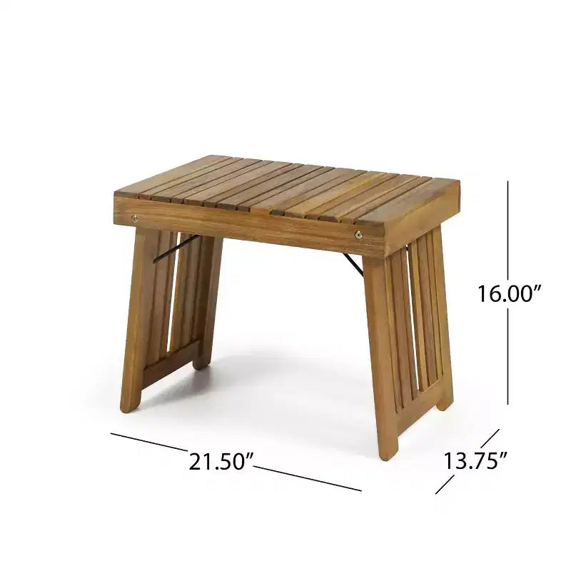 GDFStudio Karyme Outdoor Acacia Wood 3 Piece Chaise Lounge Chat Set, Teak