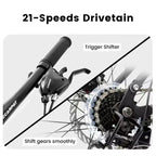 Sturdy Steel Frame for Adults, Commuting, Travel and Off-Road Cycling