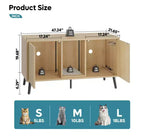 Bestier 47Hidden Cat Litter Box Enclosure Cat Washroom Furniture Cat House with Litter Mat, TV Stand for TVs up to 55''for Living Room, Bedroom