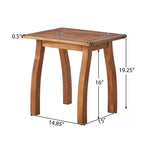 GDFStudio Amber Ensemble de conversation 3 pièces de fauteuils à bascule d'extérieur en bois d'acacia avec coussins, teck/crème