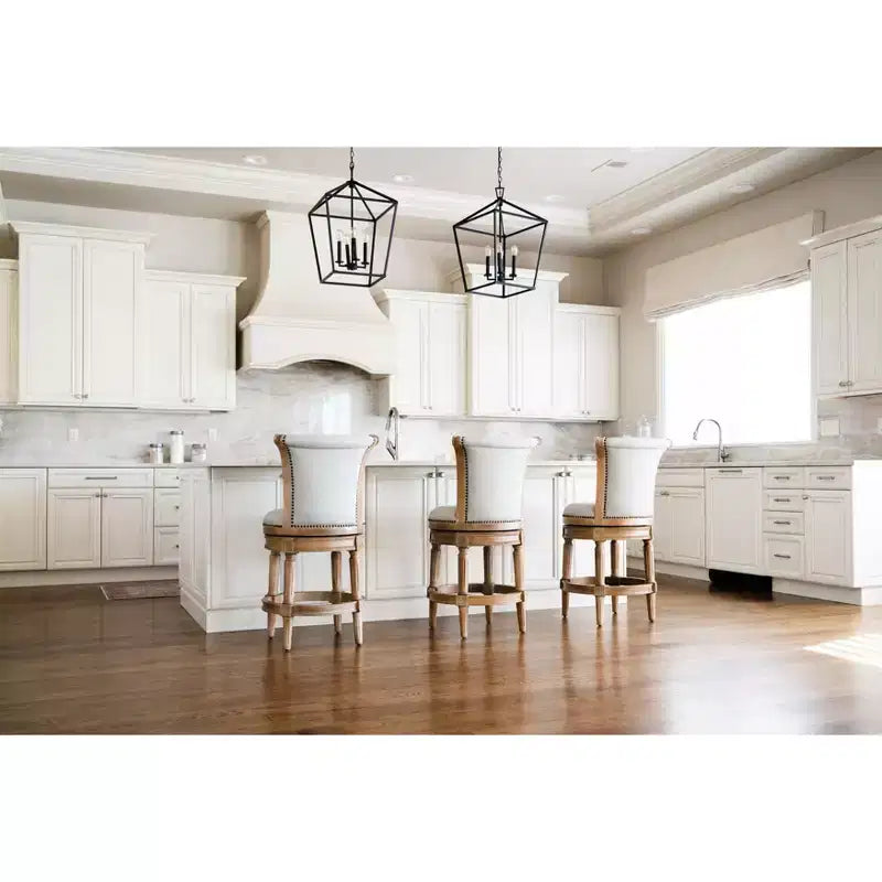 Maven Lane Pullman Swivel Counter Height Bar Stools with Fabric