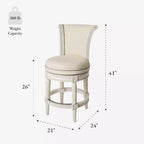 Maven Lane Pullman Swivel Counter Height Bar Stools with Fabric