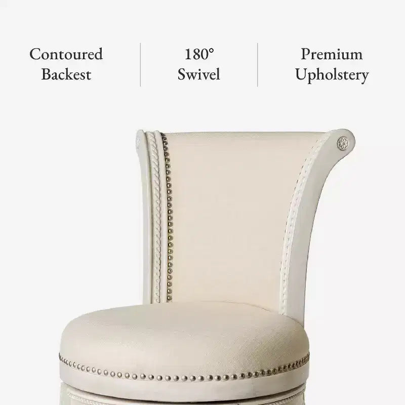 Maven Lane Pullman Swivel Counter Height Bar Stools with Fabric