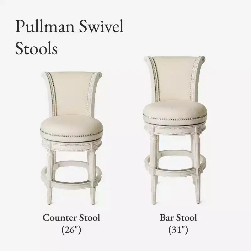 Maven Lane Pullman Swivel Counter Height Bar Stools with Fabric
