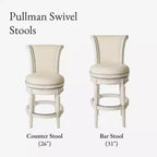 Maven Lane Pullman Swivel Counter Height Bar Stools with Fabric