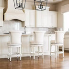 Maven Lane Pullman Swivel Counter Height Bar Stools with Fabric