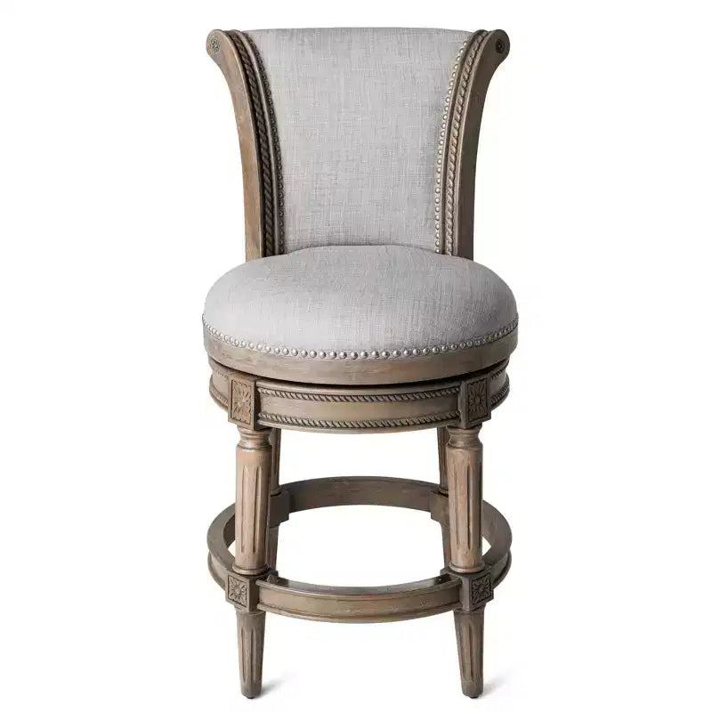 Maven Lane Pullman Swivel Counter Height Bar Stools with Fabric