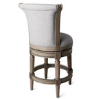 Maven Lane Pullman Swivel Counter Height Bar Stools with Fabric
