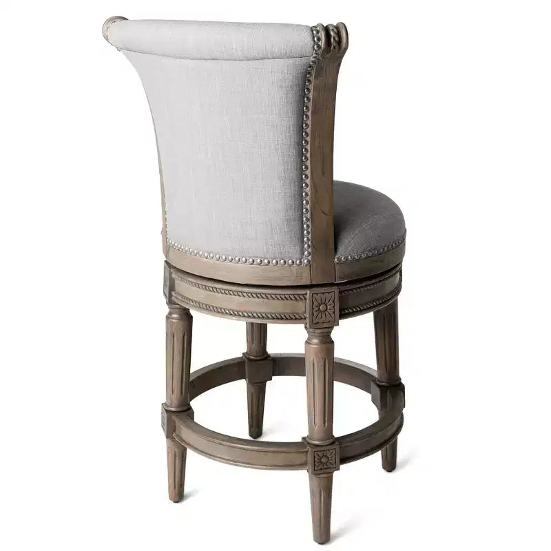 Maven Lane Pullman Swivel Counter Height Bar Stools with Fabric
