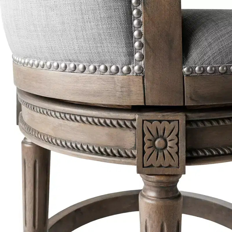 Maven Lane Pullman Swivel Counter Height Bar Stools with Fabric